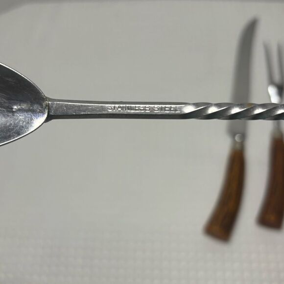 E. Parker & Sons MCM Faux Antler 5 Piece Carving/Bar Set - Picture 12 of 12